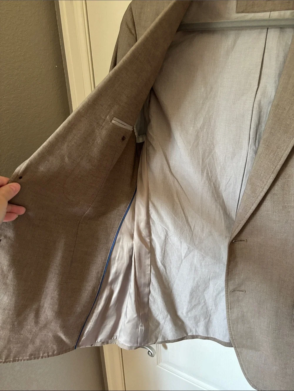 Banana Republic Men's Brown Taupe Two-Button Sport Coat